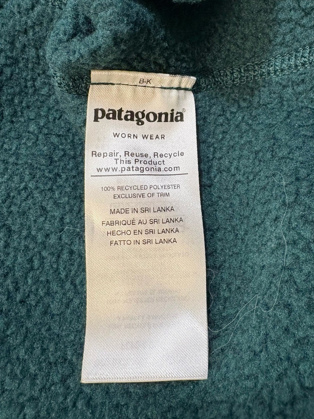 Patagonia Womens Better Sweater 1/4 Zip Fleece Outdoor Pine Green Small - Picture 7 of 8